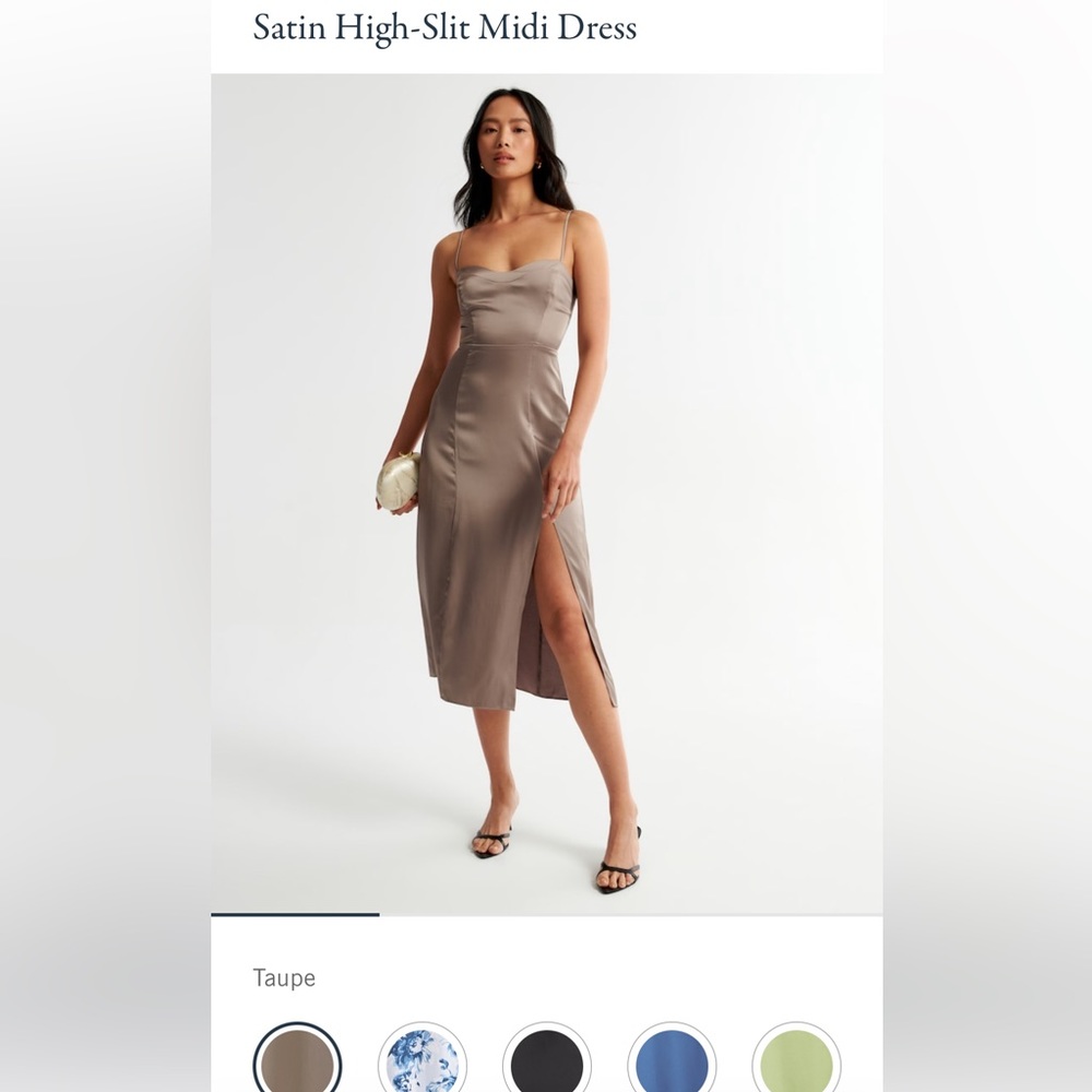 White Satin Midi dress